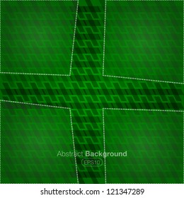 Green textured  plaid
