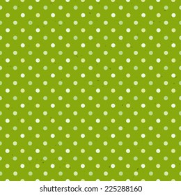 Green Textured Polka Dot Seamless Pattern