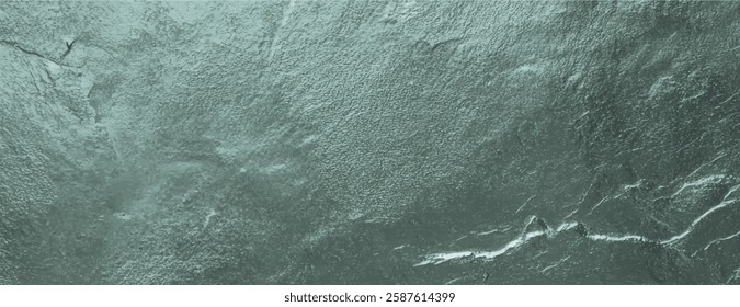 Green textured stone background with a rough, natural feel. The background features a green hue with a rugged texture. Textured stone background vector. Green background.