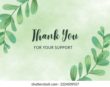 Green Thank You For Your Order Card