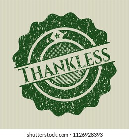Green Thankless distress rubber texture
