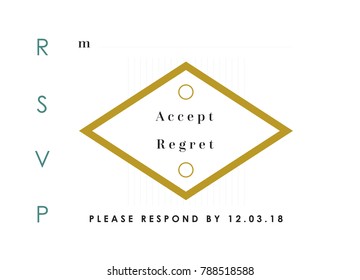 Green theme - Wedding Set - RSVP