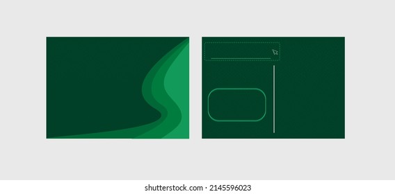 green themed business card back and front modern design