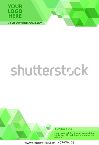 Green Themed Header Footer Slot Logo Stock Vector (Royalty Free) 697979101