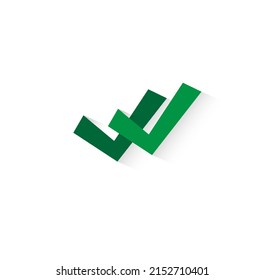 Green thick icon design. Vector illustration.