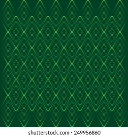 green thin grid on dark background