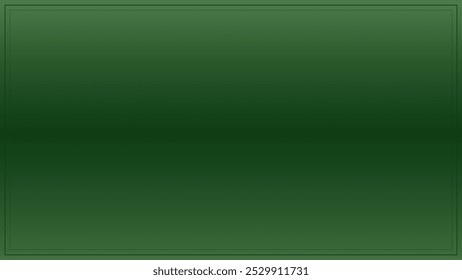 Green thin rectangular frame on the green background. Modern design.