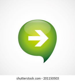 green think bubble arrow icon