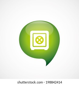 Green Think Bubble Bank Safe Icon