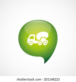 green think bubble concrete mixer icon