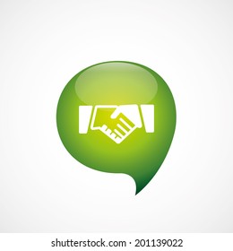 green think bubble Handshake icon
