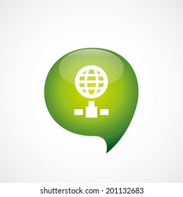 green think bubble internet icon
