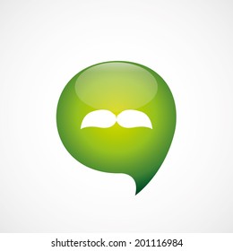 green think bubble mustache icon