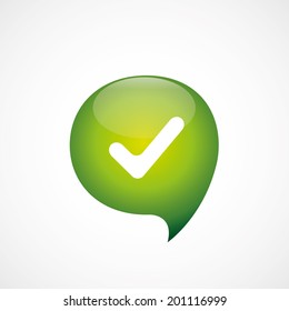 green think bubble ok icon