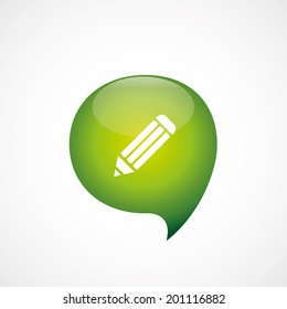 green think bubble pencil icon