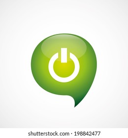 green think bubble power on icon
