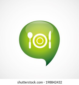 green think bubble restaurant icon