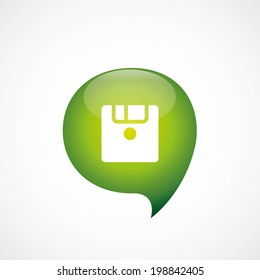 green think bubble save icon