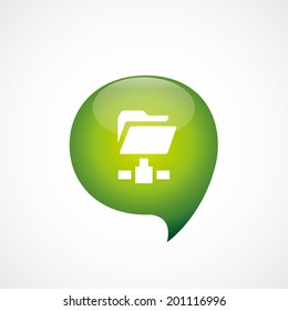 green think bubble web folder icon