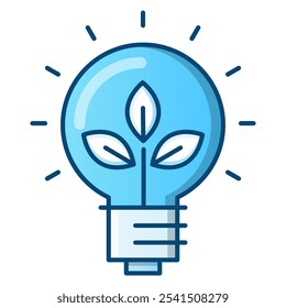Icono verde del pensamiento, Ilustración vectorial azul del gradiente