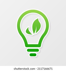 Green think organic. Recycling icon. Vector background. Love concept