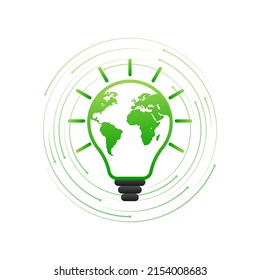 Green think organic. Recycling icon. Vector background. Love concept.