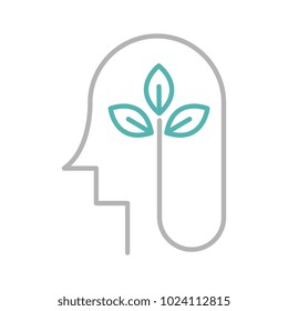 Green think vector icon