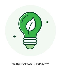 Icono de Pensamiento Verde Concepto innovador que ilustra prácticas ecológicas y sostenibles