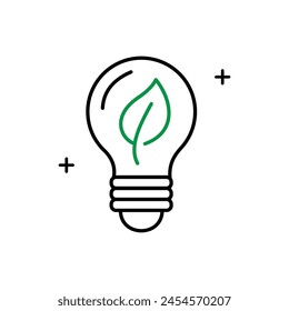 Green Thinking Icon Innovative concept illustrating eco-friendly and sustainable practices