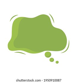 diseño de burbuja de discurso de pensamiento verde
