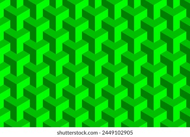 El fondo gráfico tridimensional verde.