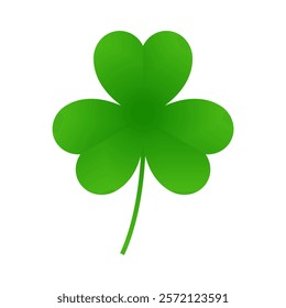 green three leaf shamrock design vector illustration isolated on white background