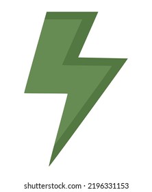 green thunder design over white