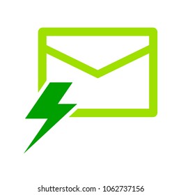 Green Thunder Message Logo
