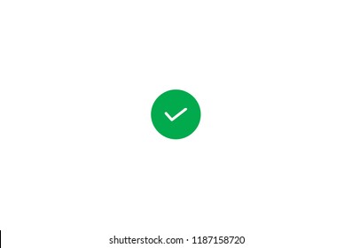 Green Tick Check Mark Icon. Green Check Mark Vector Icon. Flat Check Mark Vector Icon Isolated.