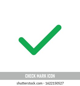 Green tick, check mark icon, approval and ok checkmark sign.