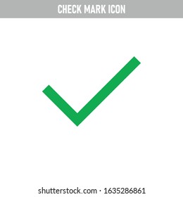 Green tick, check mark icon, approval and ok checkmark sign.