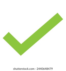 green tick check mark icon vector. symbol for web site Computer and mobile vector.