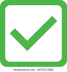 marca de verificación verde derecha aprobar Vector de ilustración de Clipart