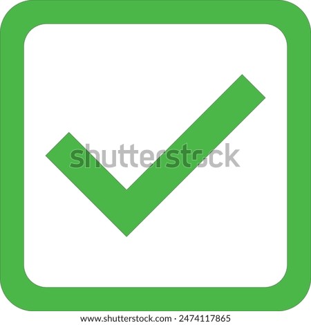 green tick check mark right approve clipart illustration vector