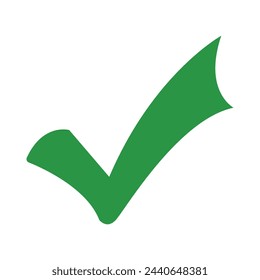 Green tick. Green check mark. Tick symbol, icon, sign in green color. Done. Stock vector illustration. green tick check mark icon vector