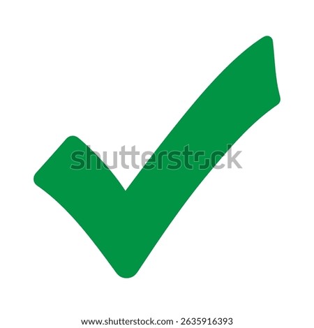 Green tick check marks, approval signs design. Green OK symbol icon for check box. Check list mark, choice option, test done successfully, quiz or survey sign. Acceptance symbol vector button for YES.