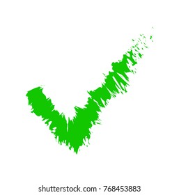 Green tick checkmarks. Stock vector