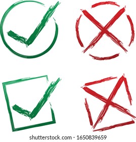 diseño de arte de garrapatas verdes y vectores cruzados