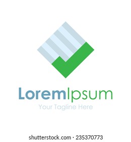 Green tick good follow through concept elements icon logo
