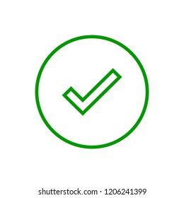 green tick icon. check list button icon. check mark icon