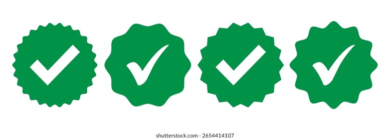 green tick mark with checkbox icon. green checkmark sign for app, ui, website. green check mark icon .
