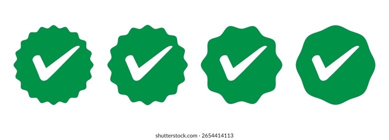 green tick mark with checkbox icon. green checkmark sign for app, ui, website. green check mark icon .