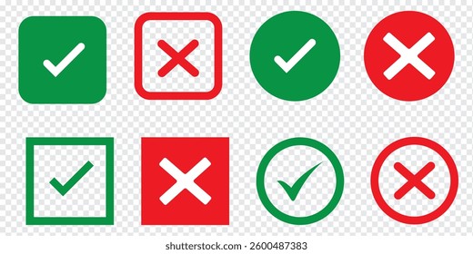 Green Tick Mark Icon. Test question. Checkmark cross on white background. Isolated vector sign symbol. Checkmark icon set. Checkmark right symbol tick sign. 