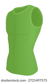 Camisola apertada verde. ilustração vetorial